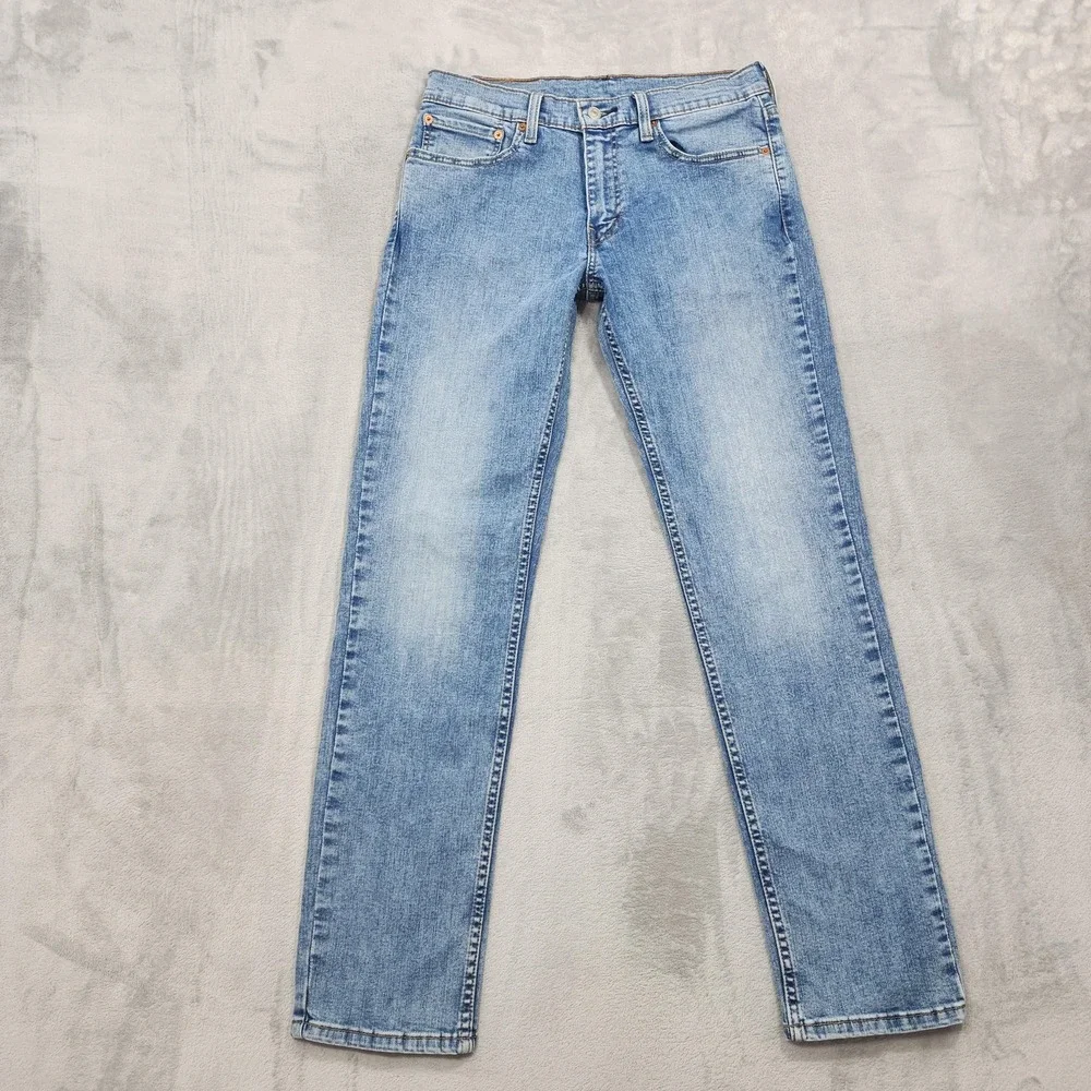 Levi's 511 Jeans Mens 31x32 Blue Light Wash Slim Tapered Stretch Denim Casual